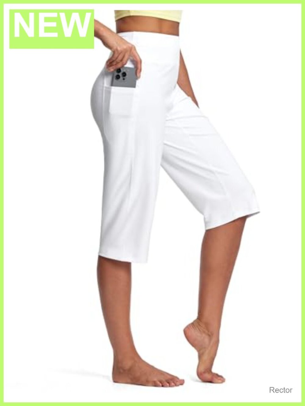 High Waisted Capri Yoga Pants with Pockets for Women